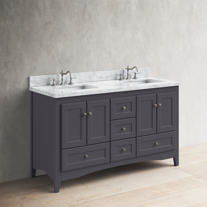Birch Lane™ Fresno 60" Double Bathroom Vanity Set & Reviews Wayfair